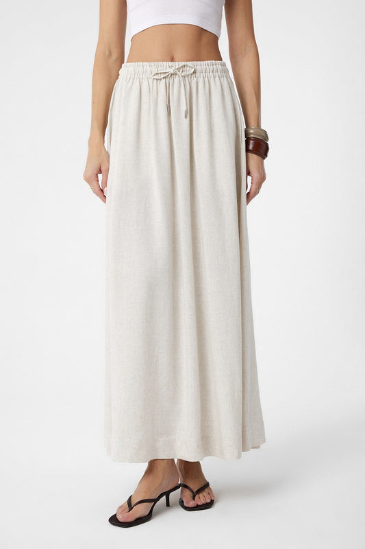 Antioch Women's Long Skirt with Linen Blend