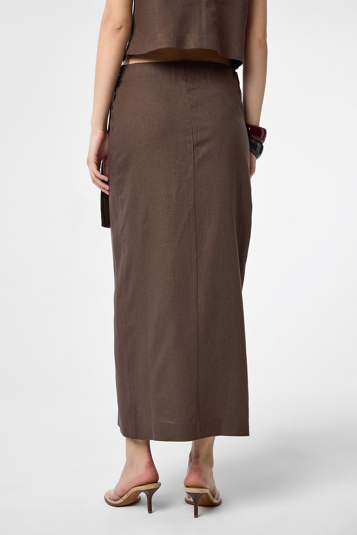 Antioch Linen-Blend Belted Women's Skirt
