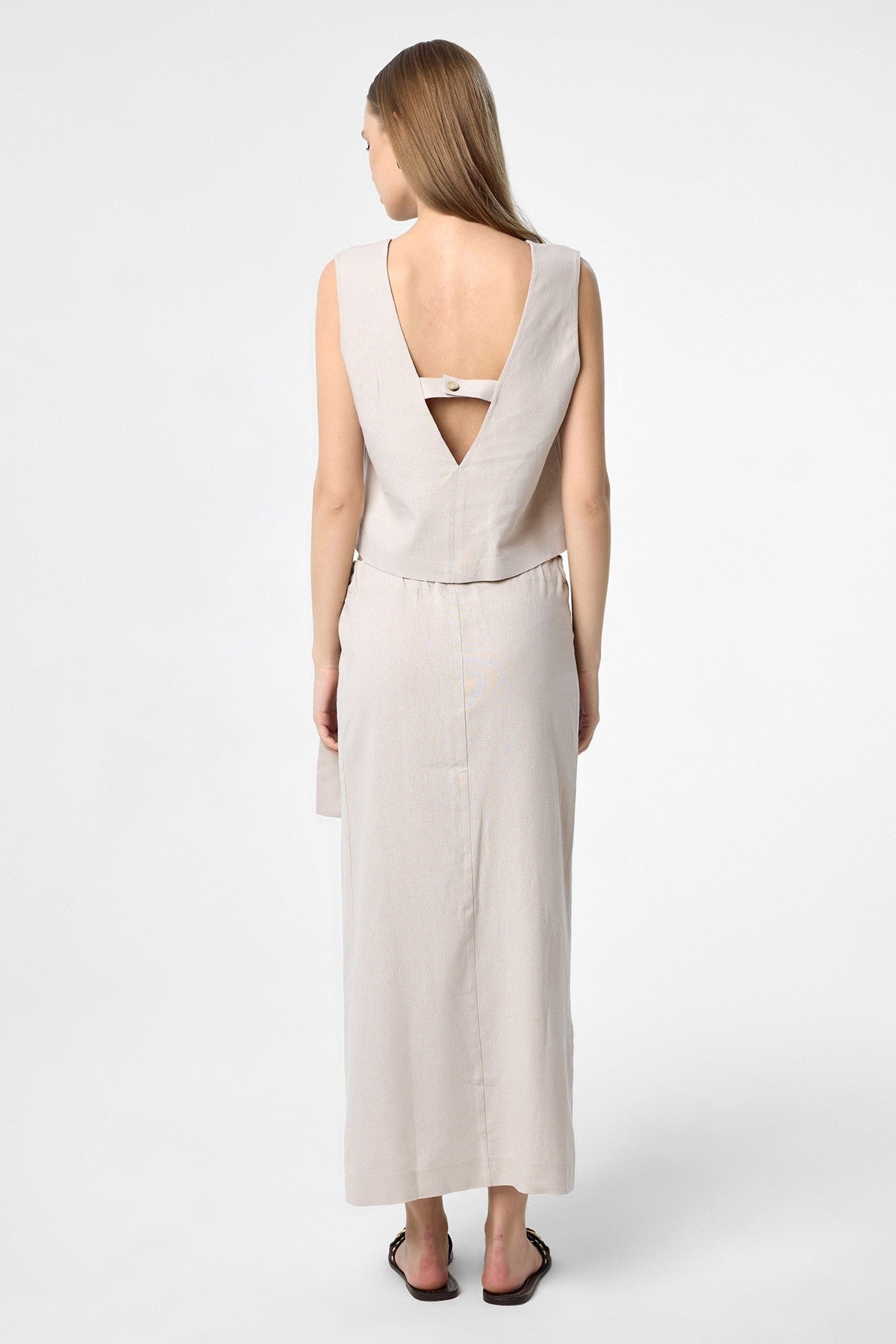 Antioch Linen-Blend Belted Women's Skirt