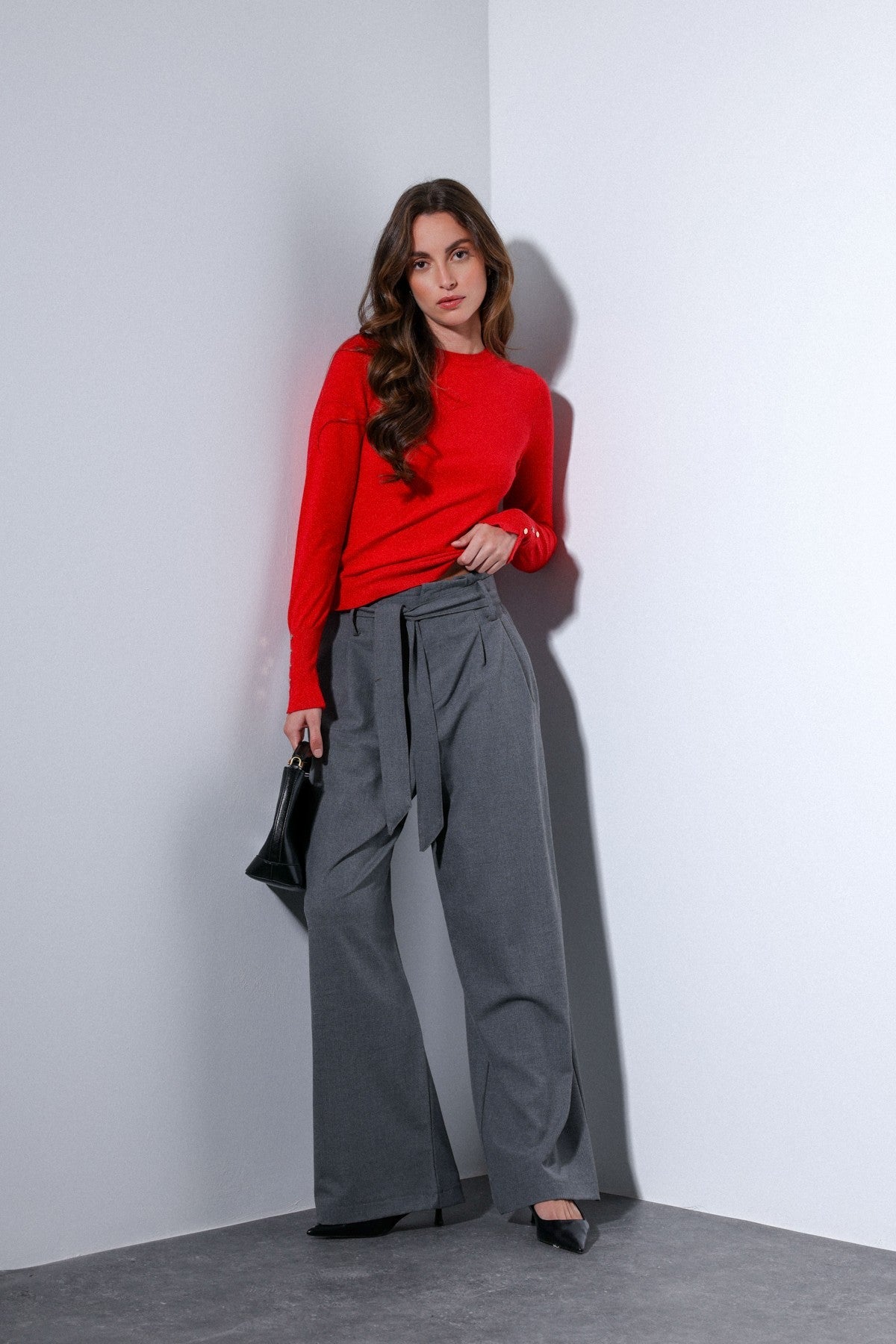Antioch Arched-Waist Pleated Wide-Leg Women's Pants