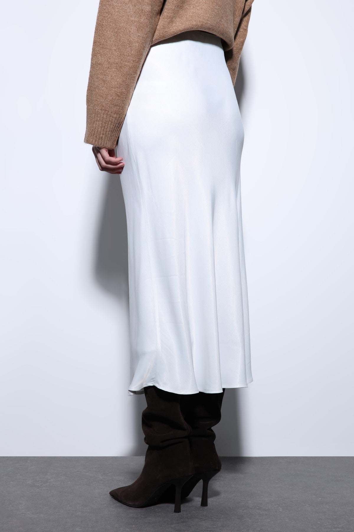 Antioch Satin Midi Skirt