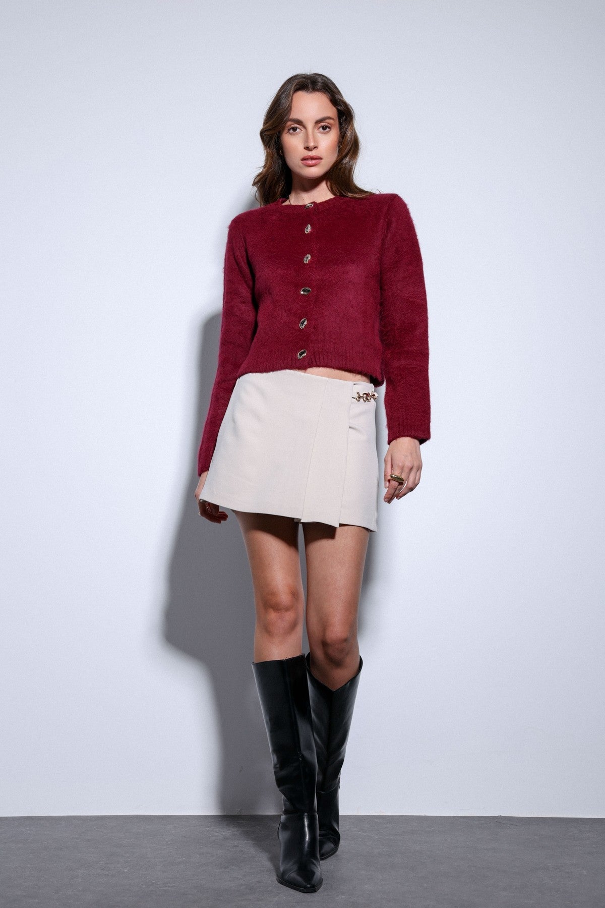 Antioch Pleated Shorts with Chain Detail