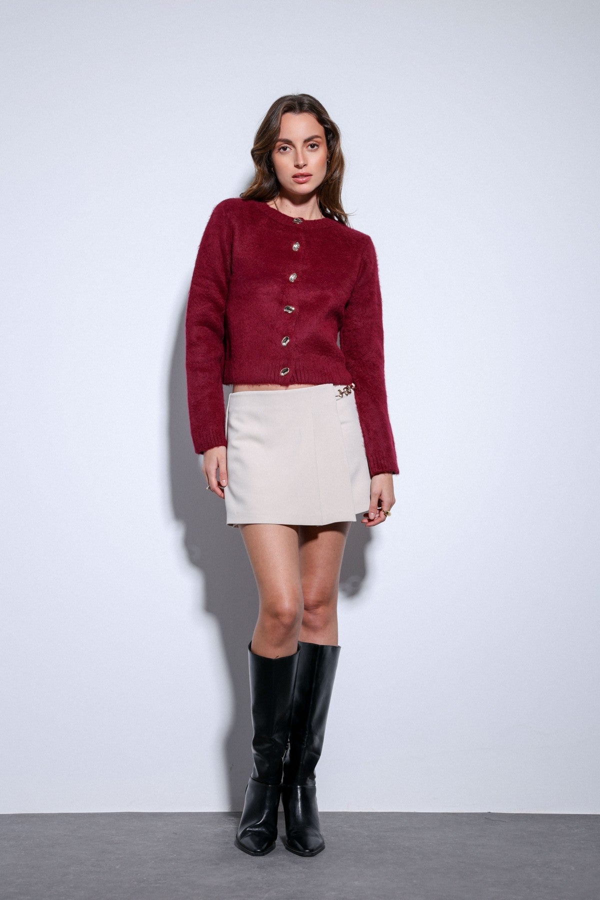 Antioch Pleated Shorts with Chain Detail