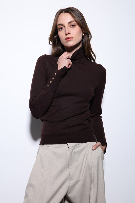 Antioch Stand-Up Collar Knit Sweater