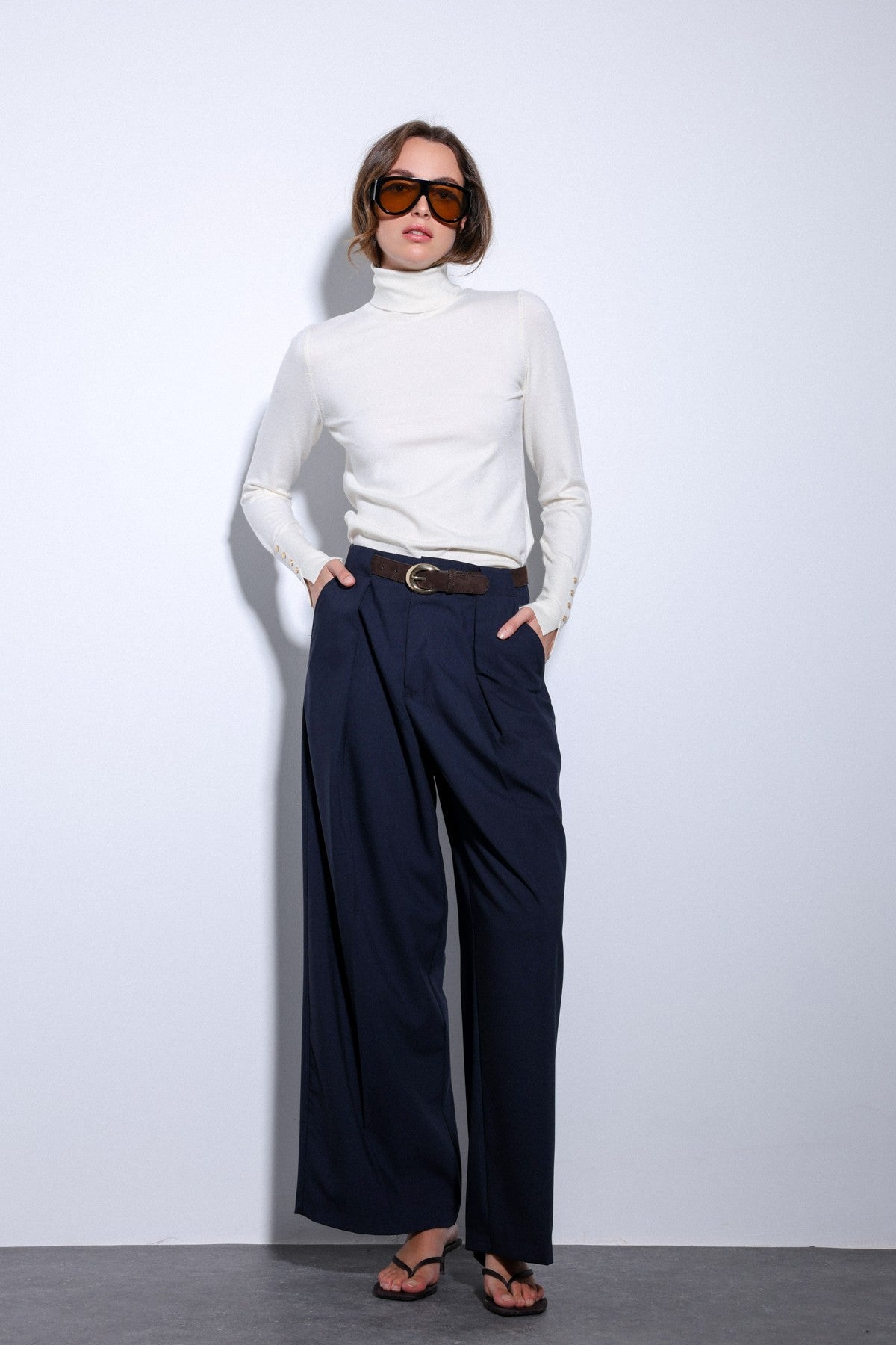 Antioch Stand-Up Collar Knit Sweater