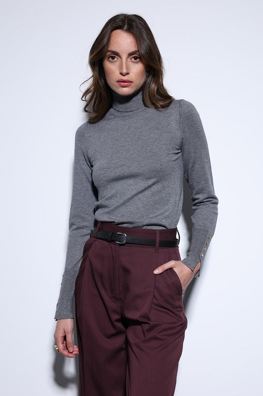 Antioch Stand-Up Collar Knit Sweater