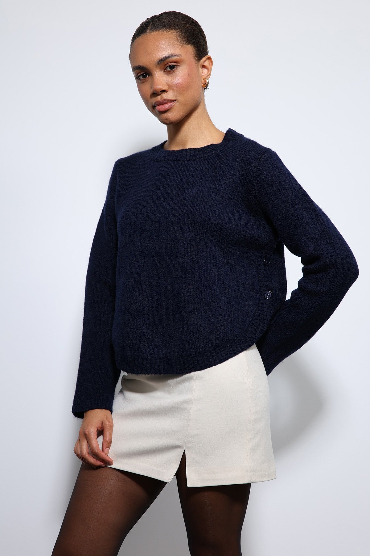 Antioch Knitted Sweater with Button Details