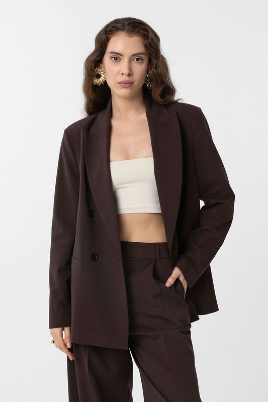 Antioch Regular-Fit Double-Breasted Women's Blazer Jacket