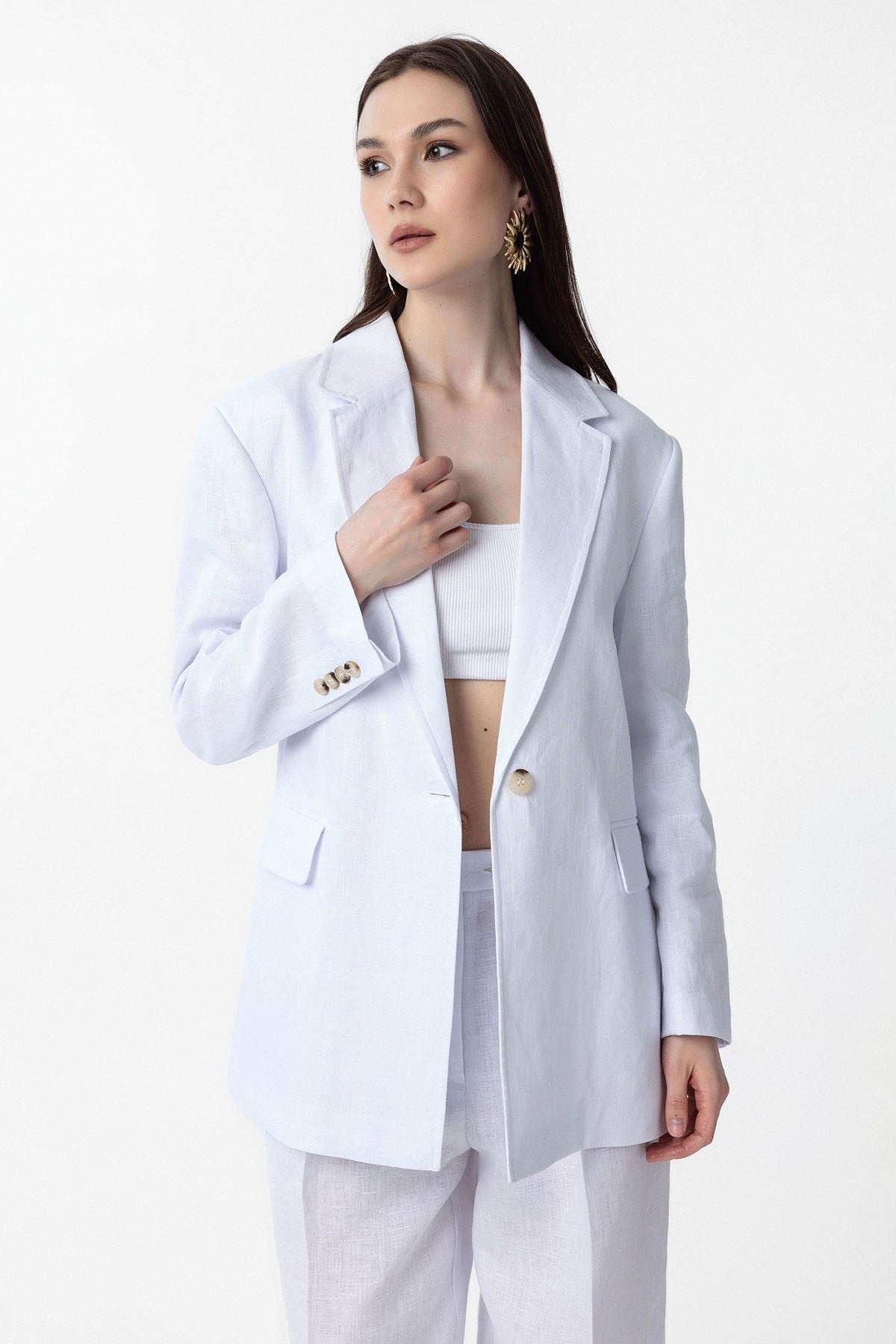 Antioch 100% Linen Women's Blazer Jacket