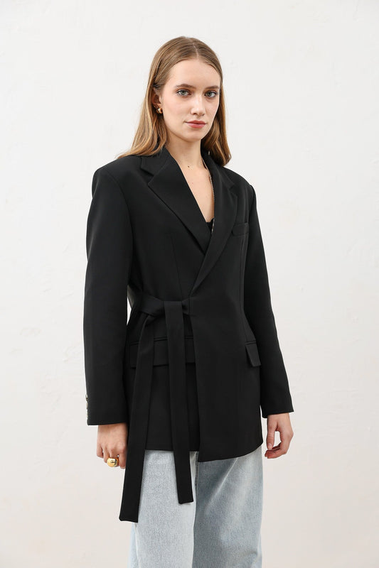 Antioch Women's Belted Blazer