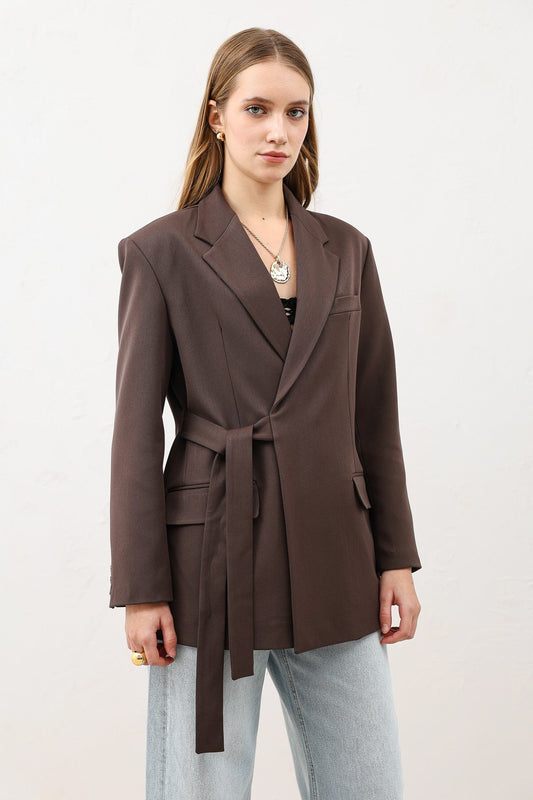 Antioch Women's Belted Blazer