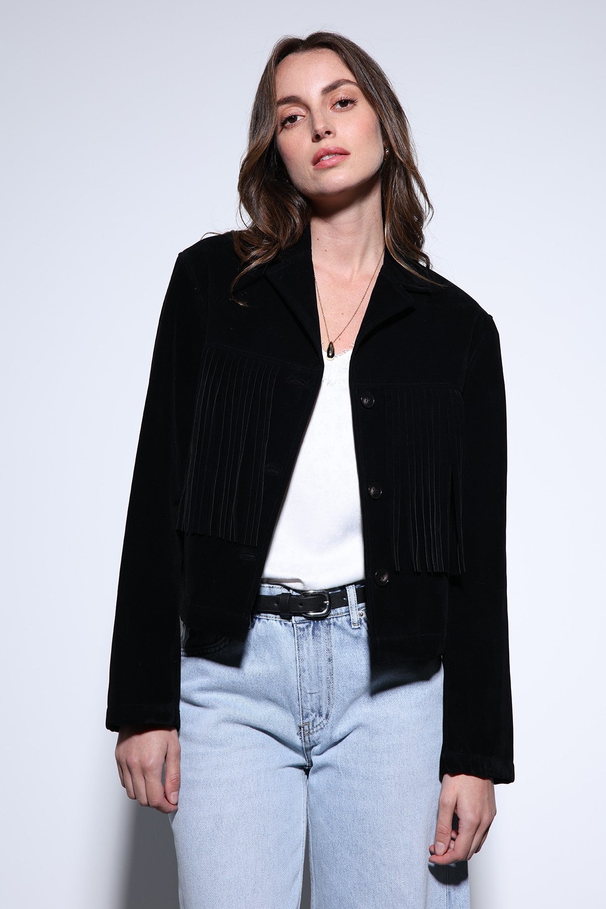Antioch Fringe-Detailed Suede Women's Jacket