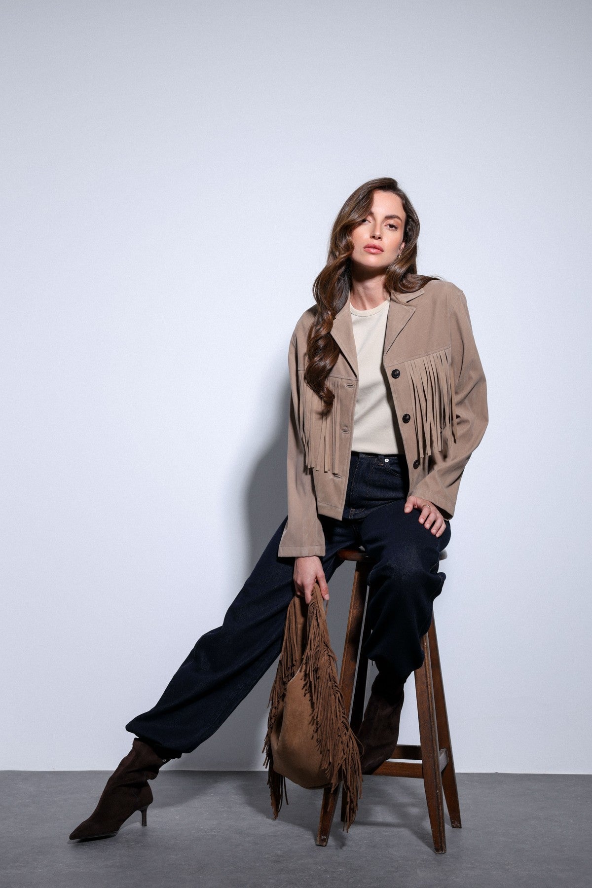 Antioch Fringe-Detailed Suede Women's Jacket