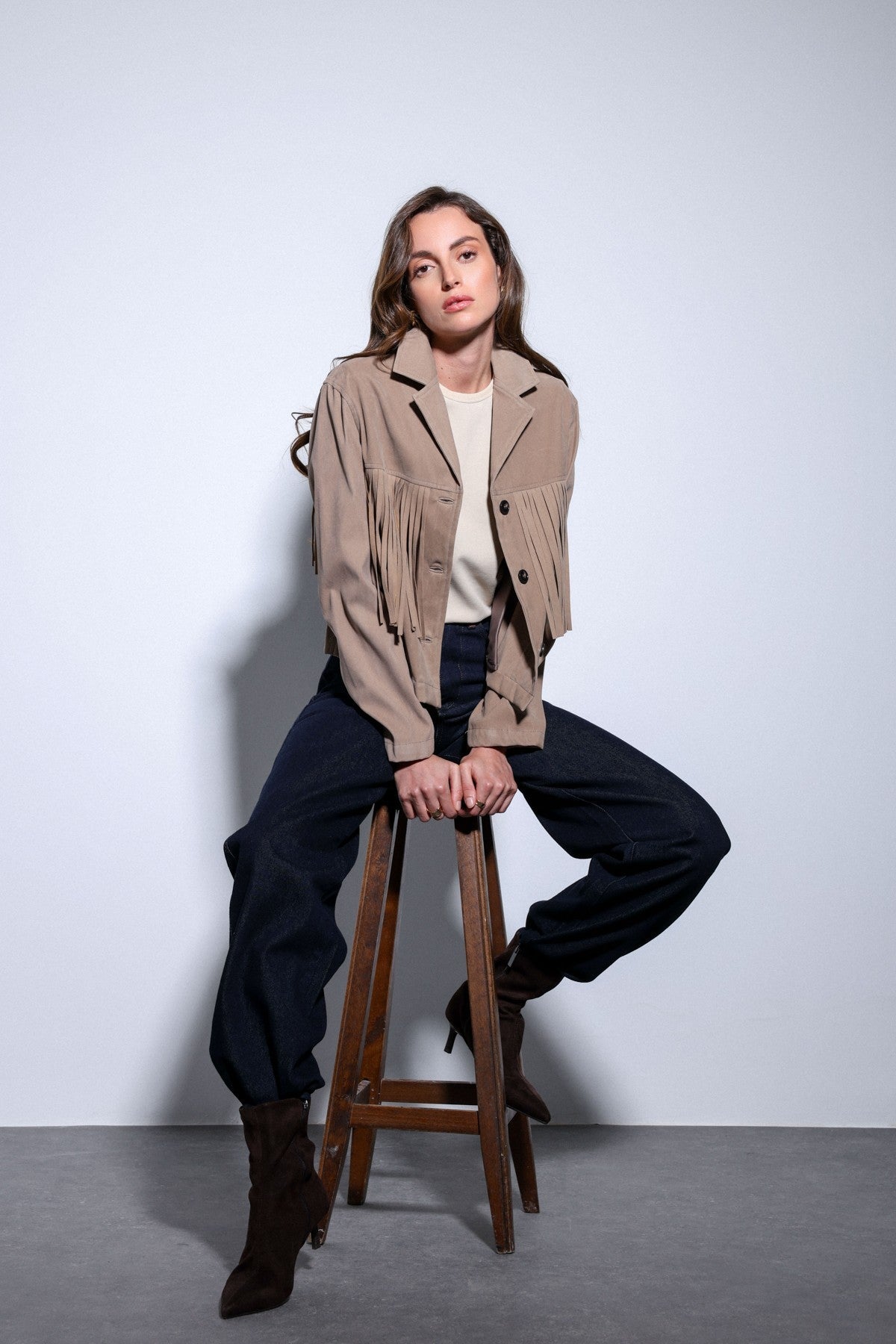 Antioch Fringe-Detailed Suede Women's Jacket