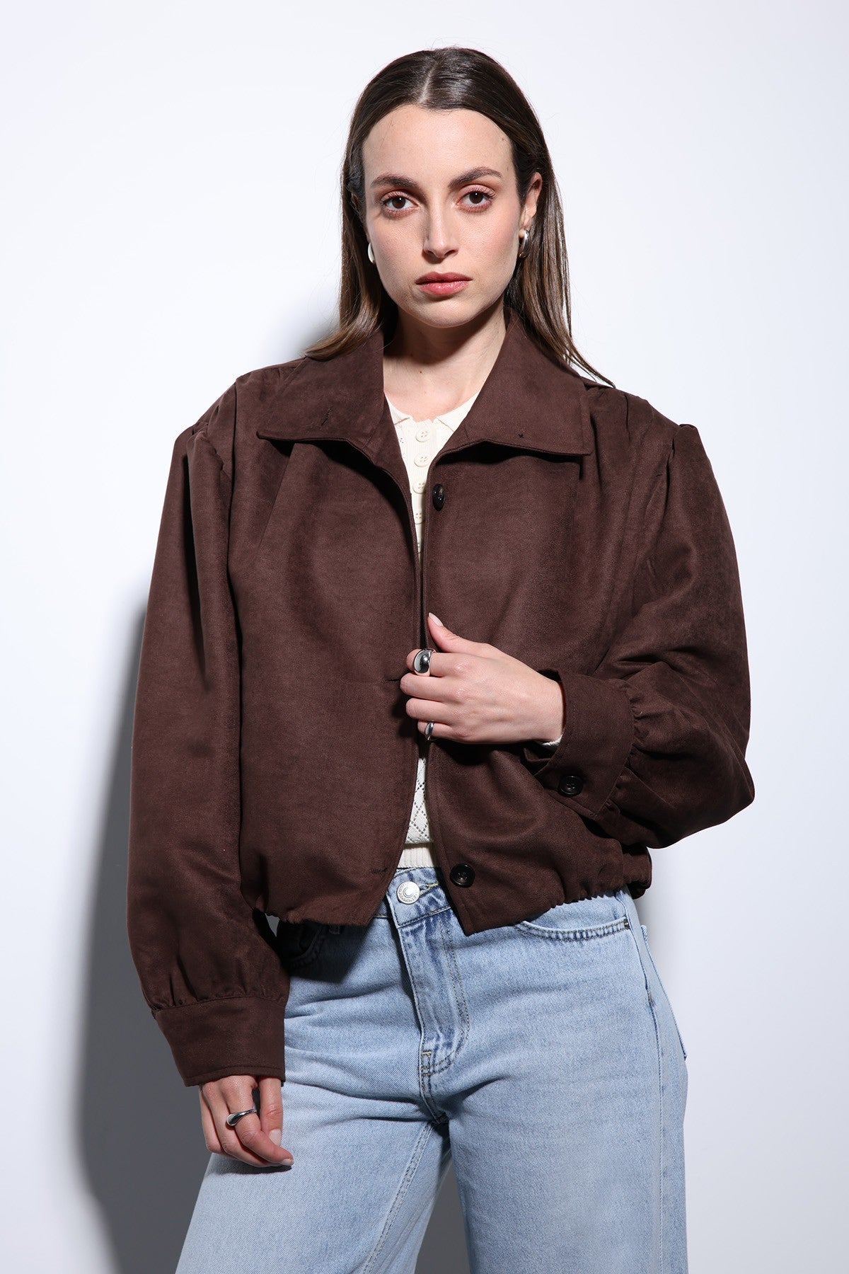 Antioch Suede-Look Women's Bomber Jacket