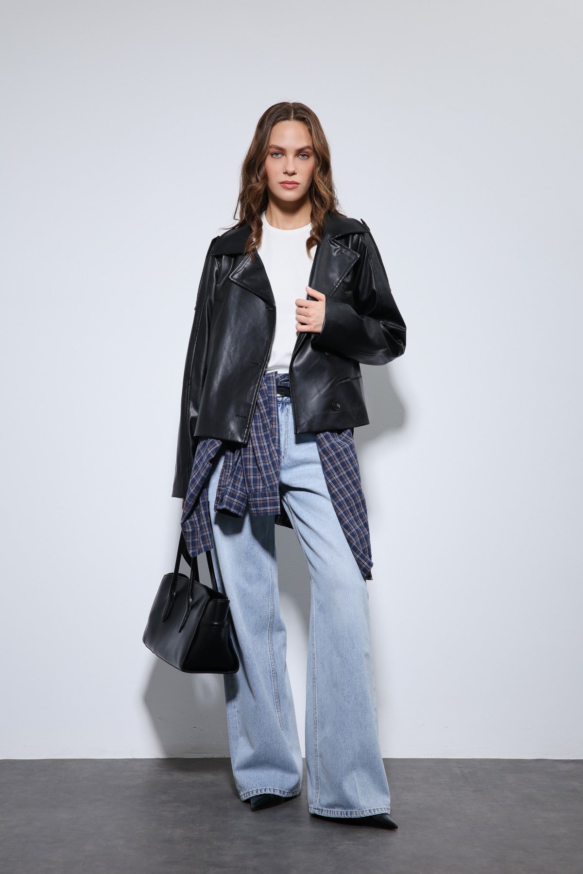 Antioch Arched Faux Leather Jacket