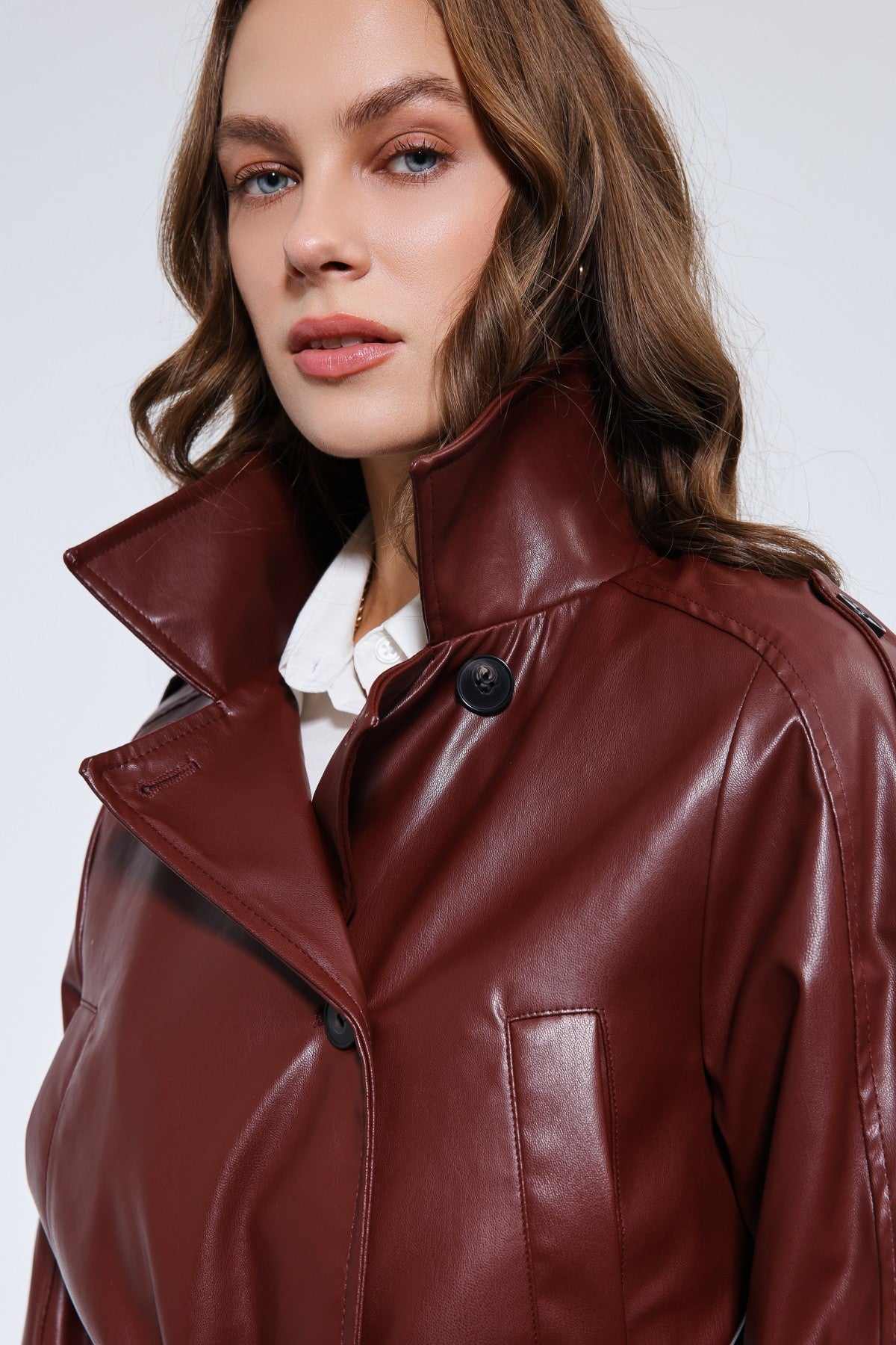 Antioch Arched Faux Leather Jacket