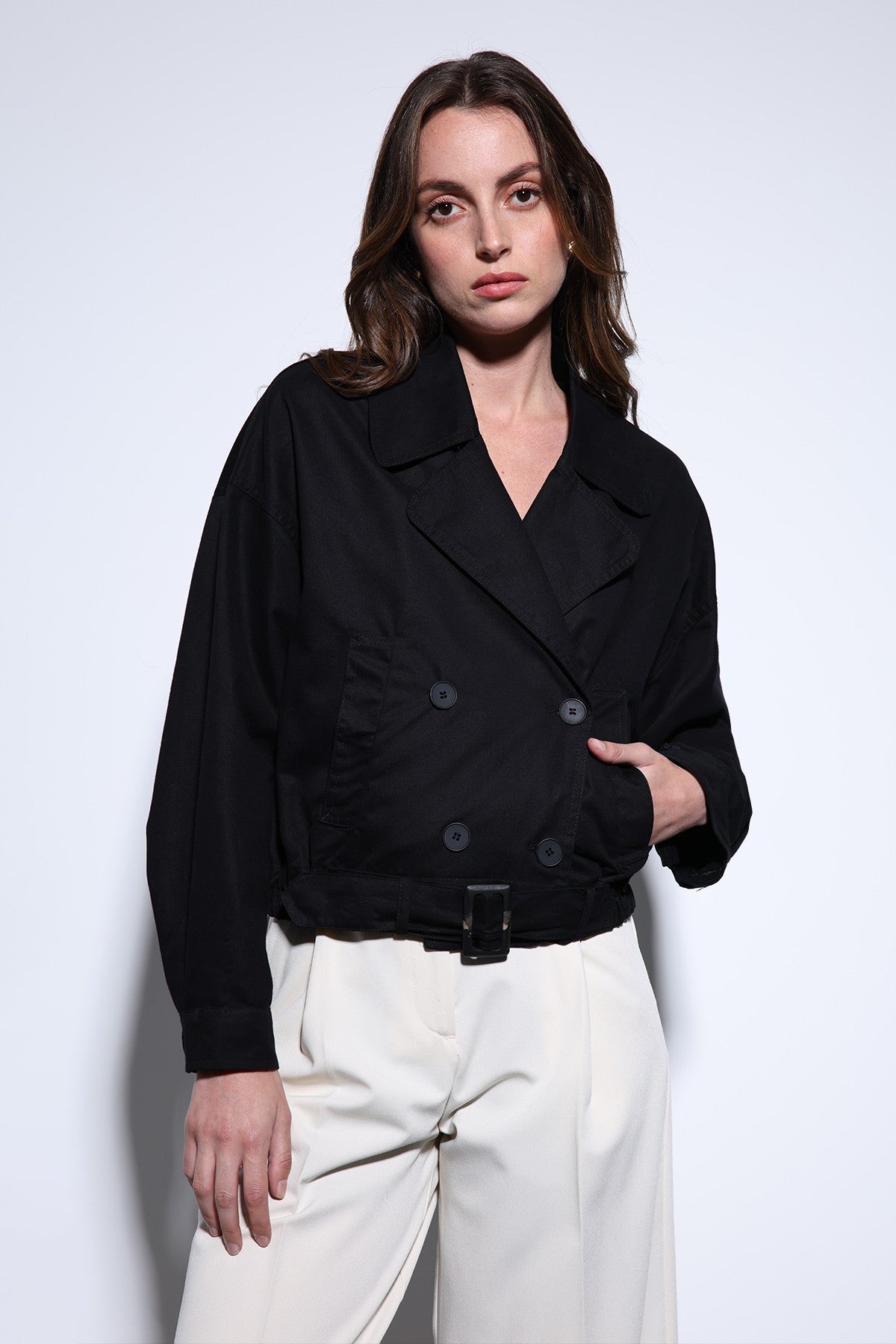 Antioch Cross-Over Short Women's Trench Coat
