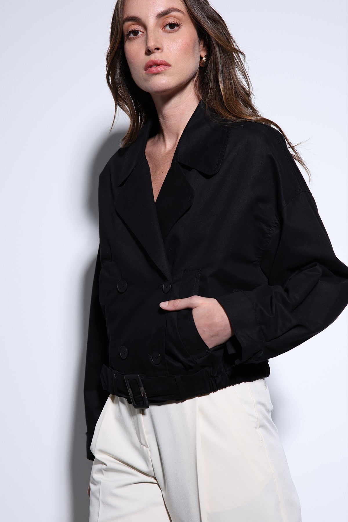 Antioch Cross-Over Short Women's Trench Coat