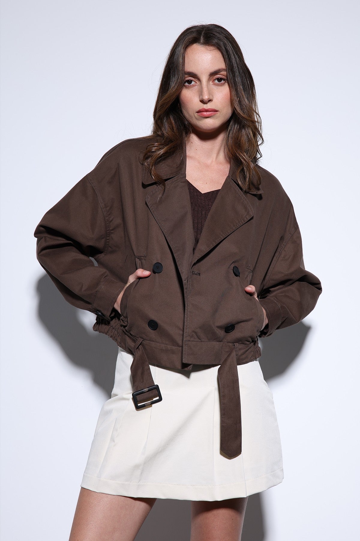 Antioch Cross-Over Short Women's Trench Coat