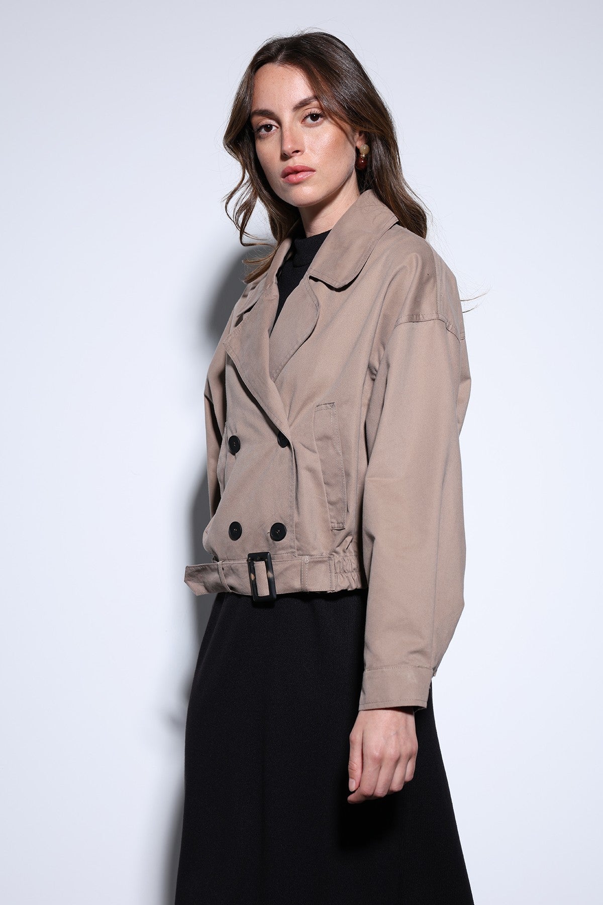 Antioch Cross-Over Short Women's Trench Coat