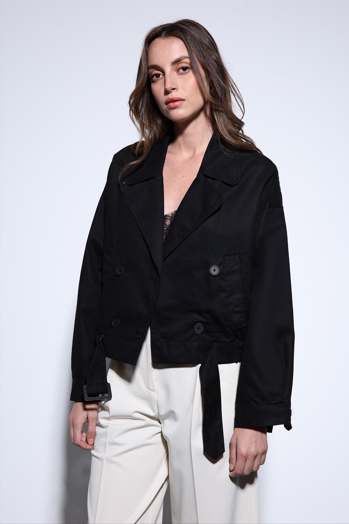 Antioch Cross-Over Short Women's Trench Coat