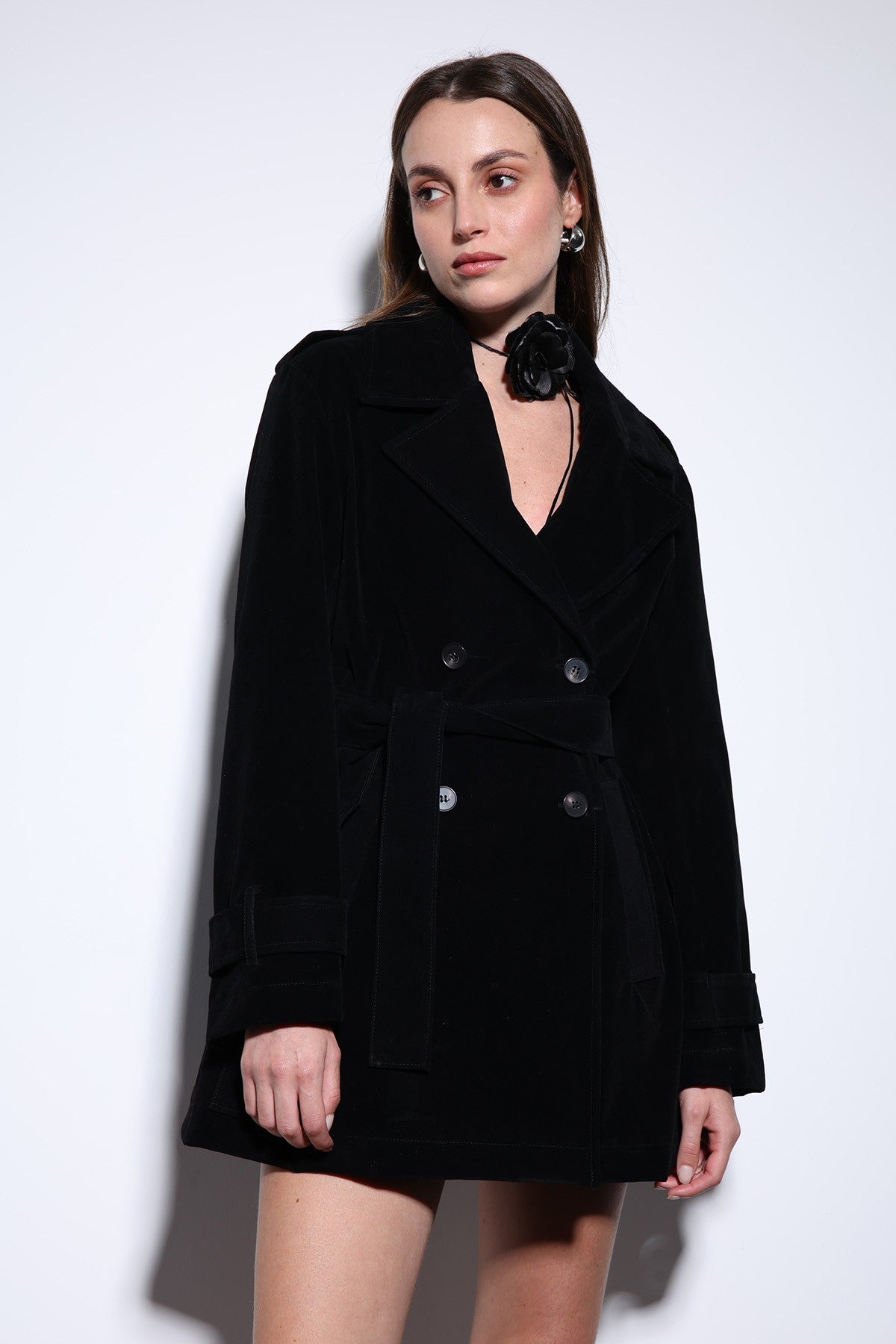 Antioch Suede-Look Women's Trench Coat