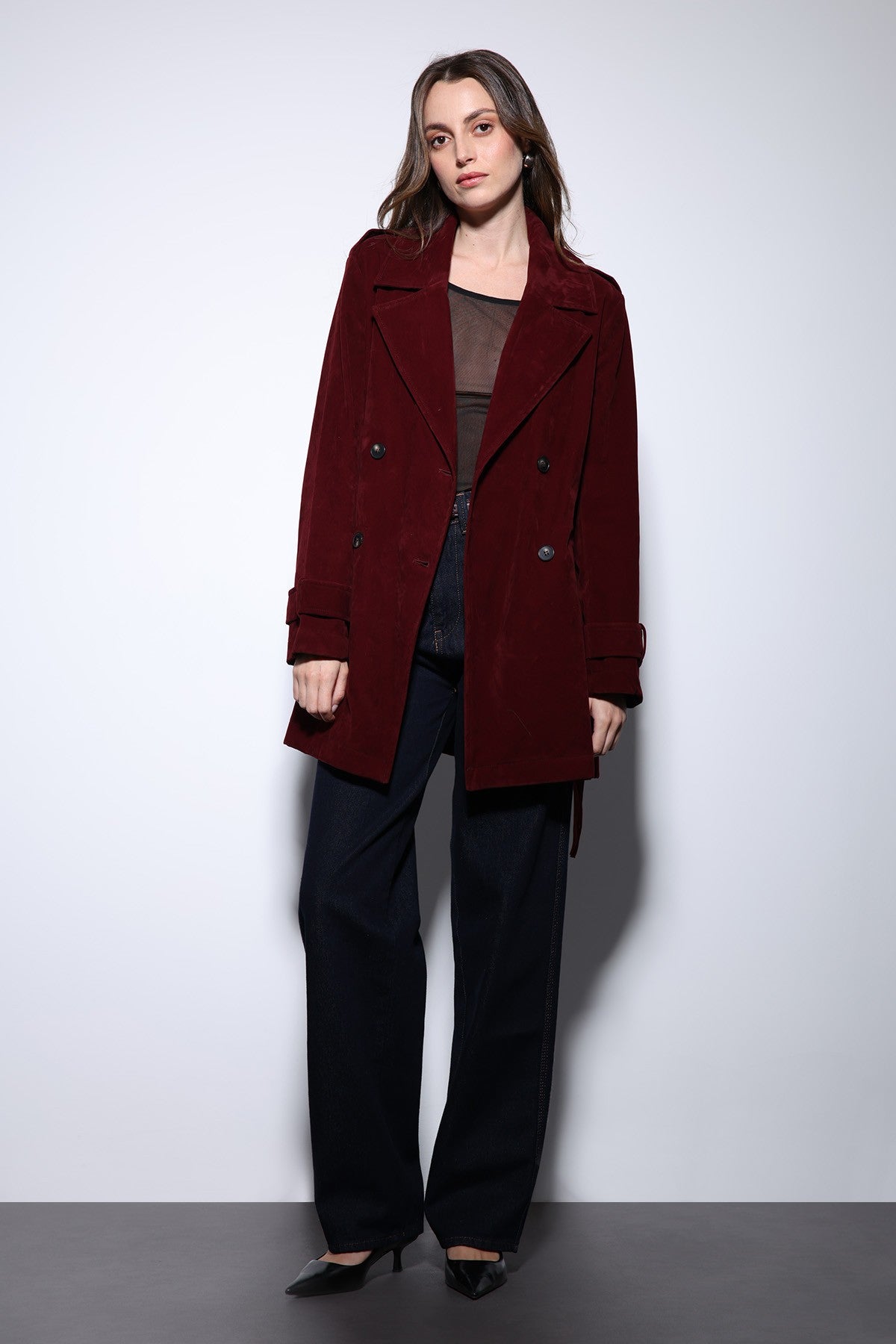 Antioch Suede-Look Women's Trench Coat