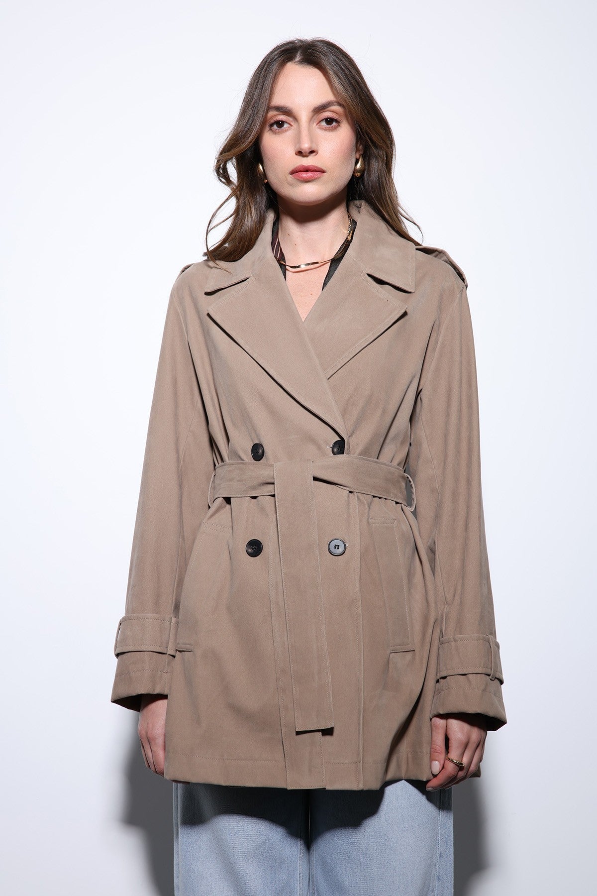 Antioch Suede-Look Women's Trench Coat