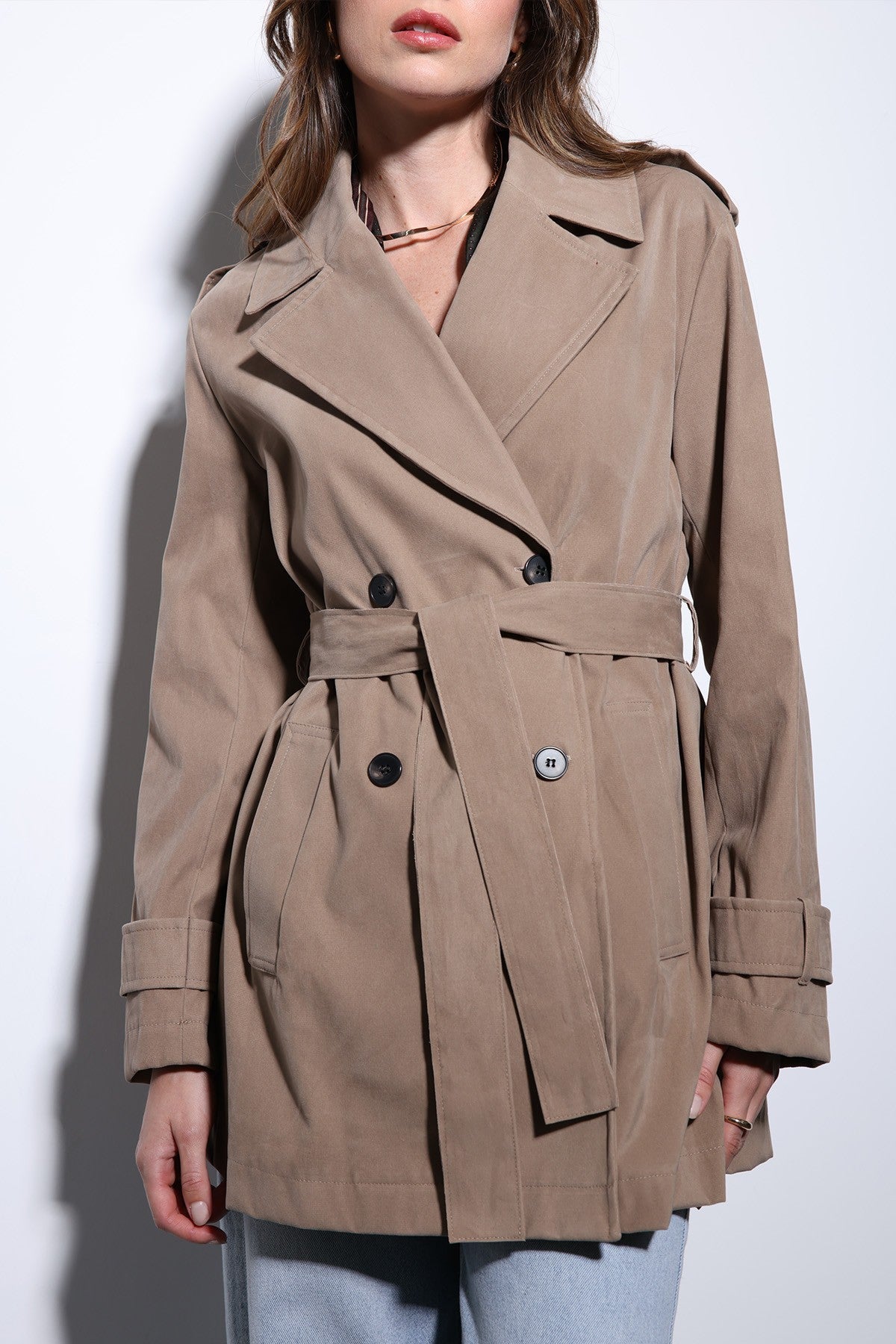 Antioch Suede-Look Women's Trench Coat