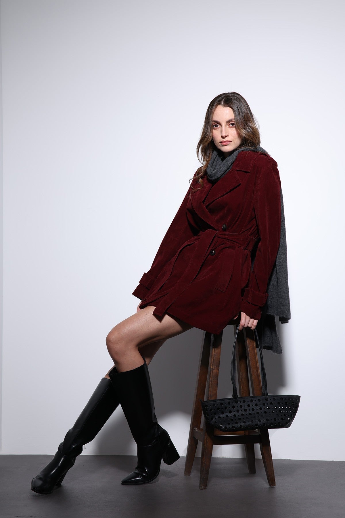 Antioch Suede-Look Women's Trench Coat
