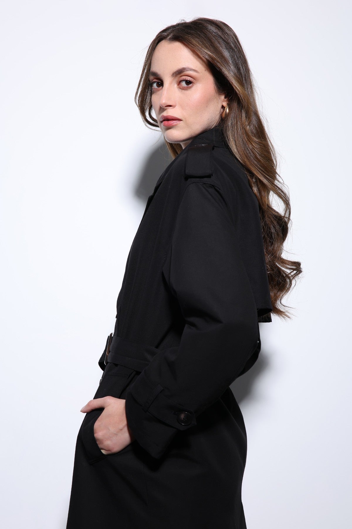 Antioch Women's Trench Coat with Cross-Over Belt