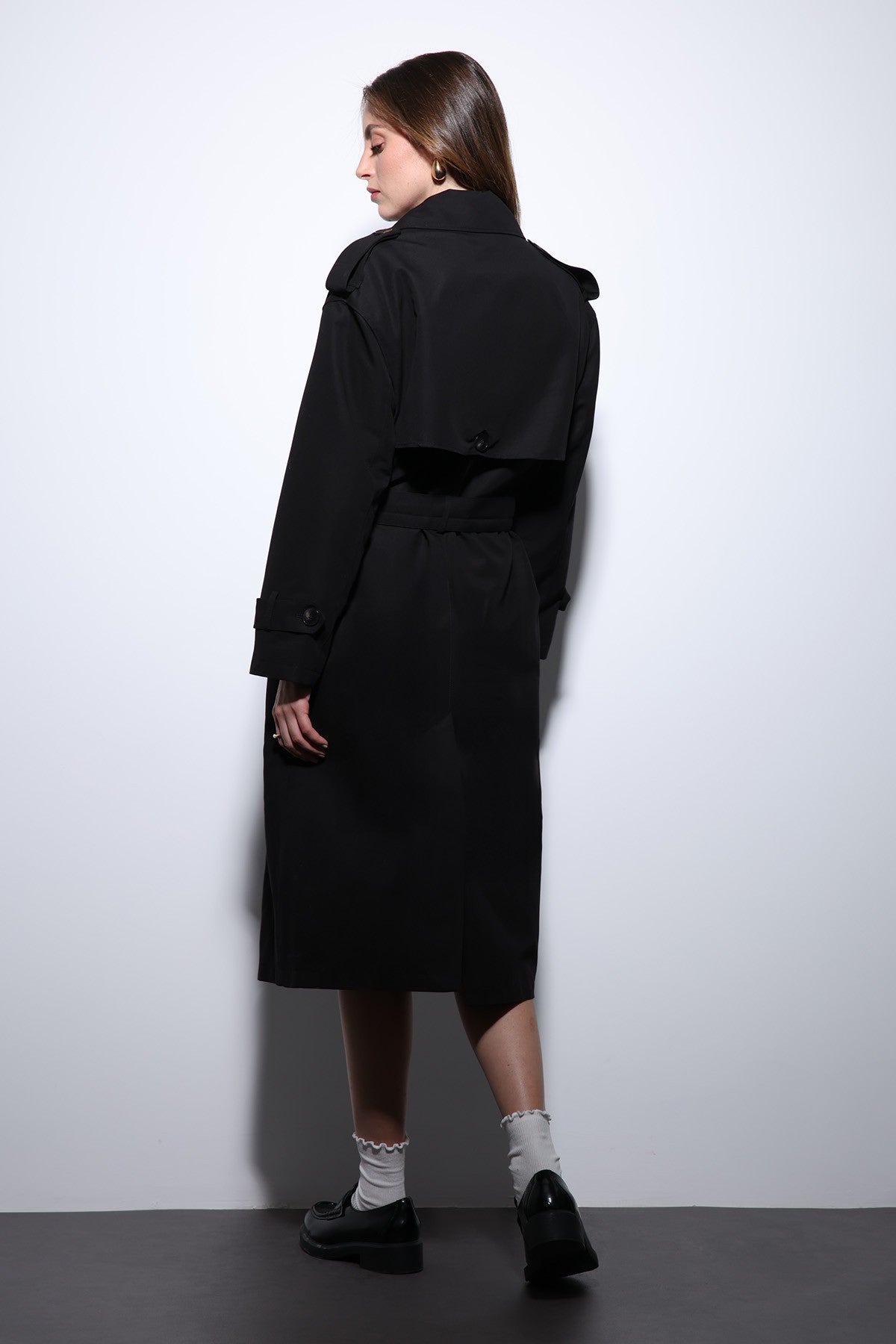 Antioch Women's Trench Coat with Cross-Over Belt