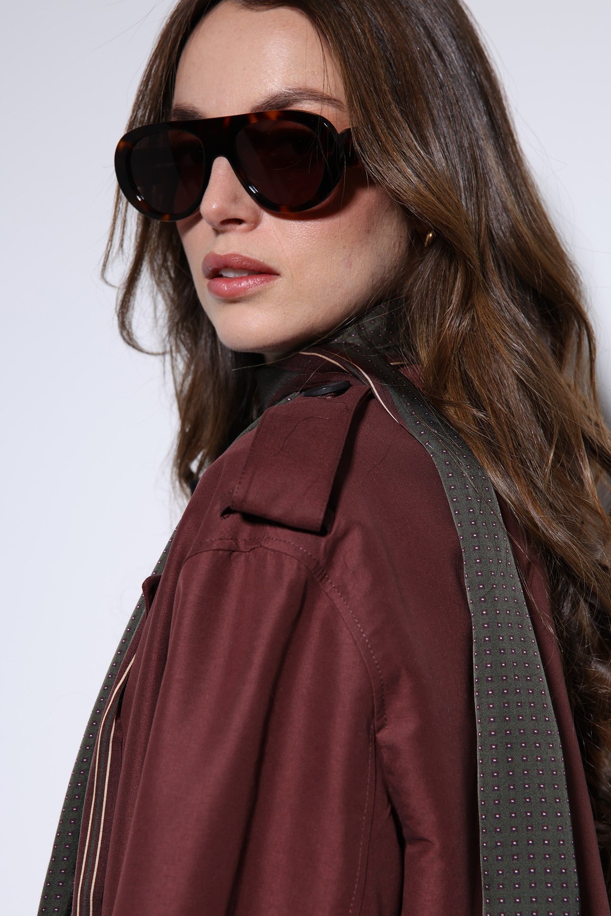 Antioch Women's Trench Coat with Cross-Over Belt