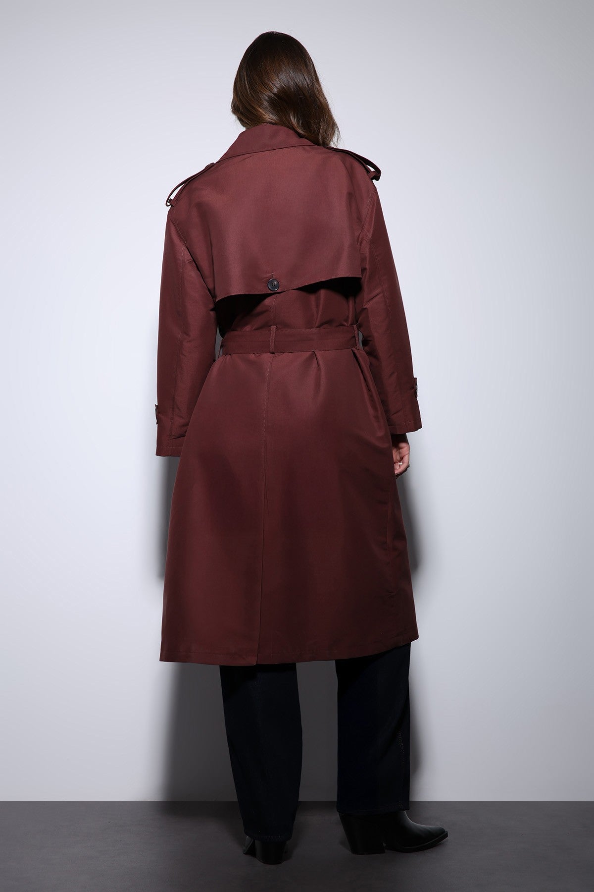 Antioch Women's Trench Coat with Cross-Over Belt