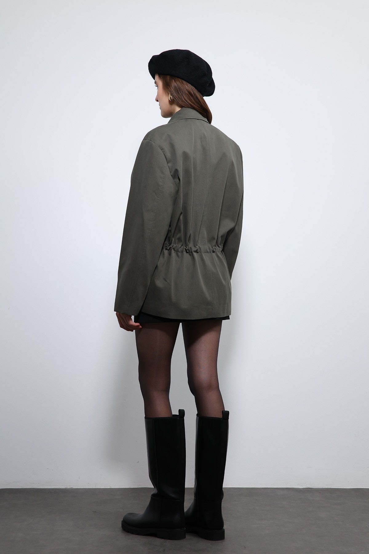 Antioch Short Trench Coat with Adjustable Waist