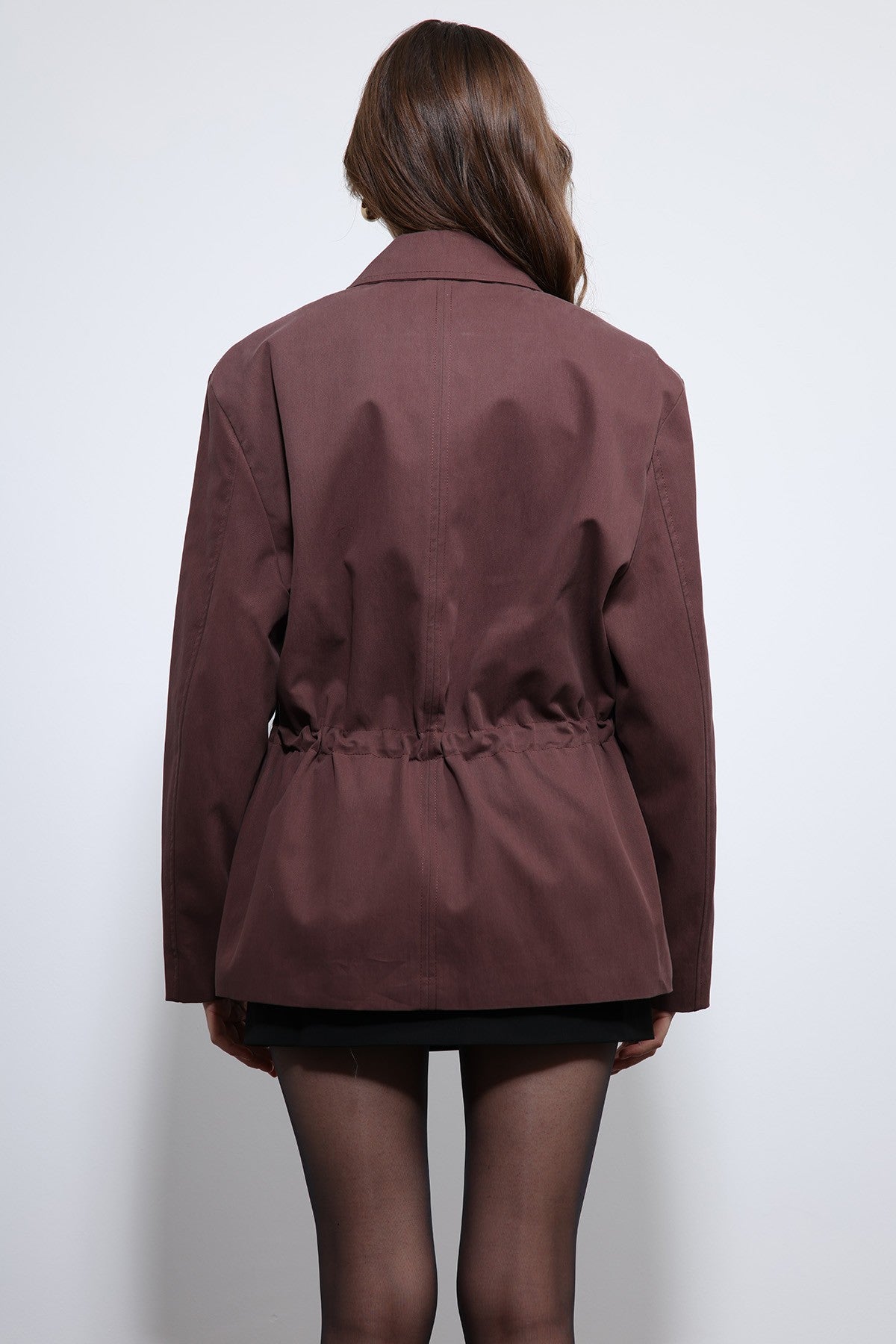 Antioch Short Trench Coat with Adjustable Waist