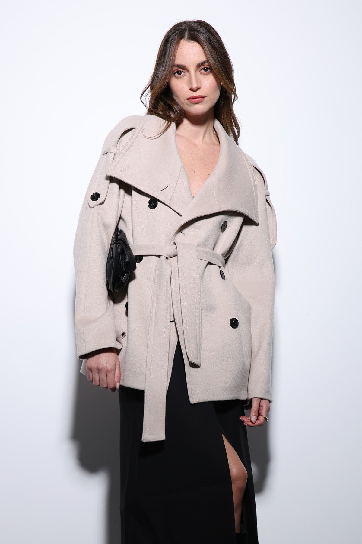 Antioch Stand-Up Collar Double-Breasted Women's Coat