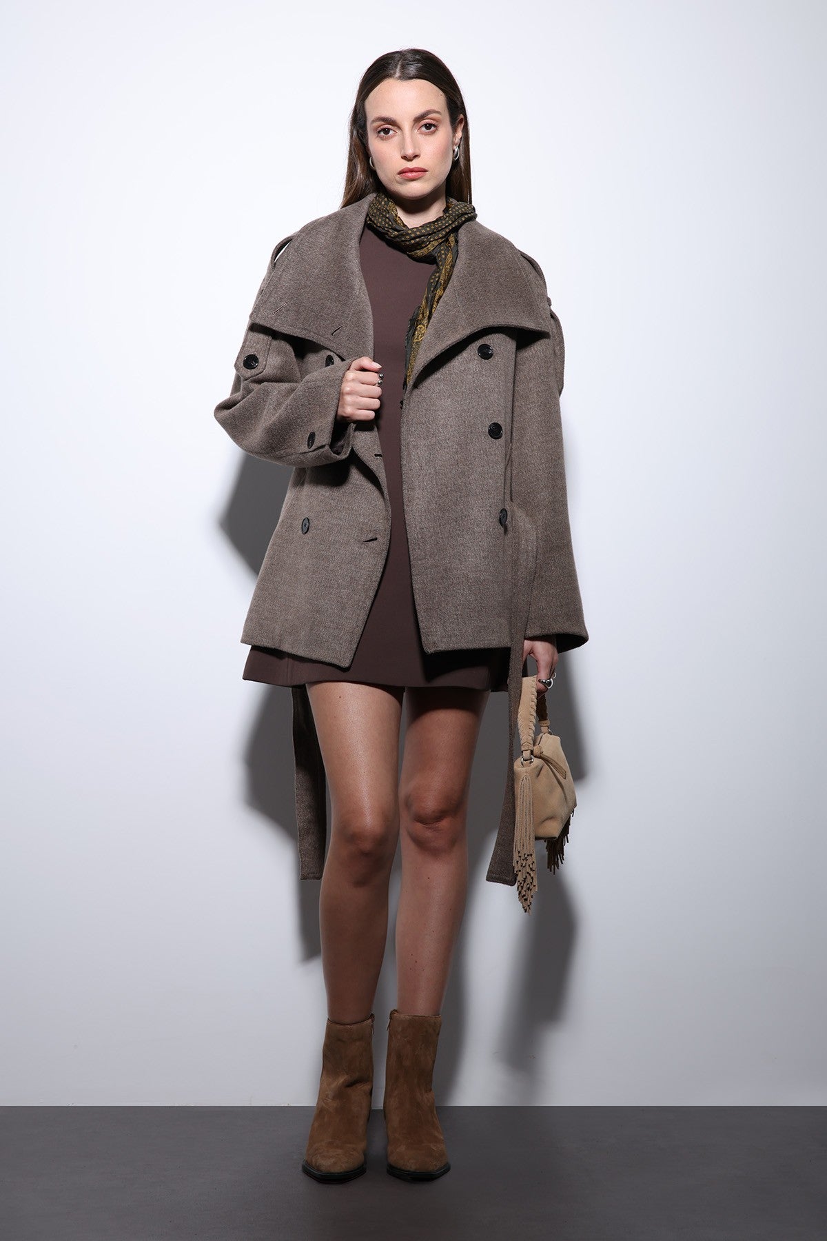 Antioch Stand-Up Collar Double-Breasted Women's Coat