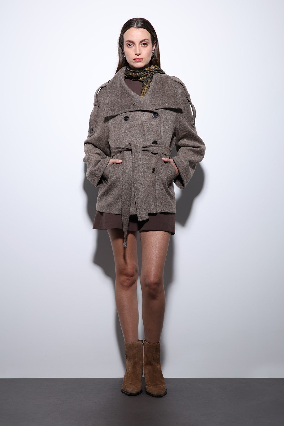 Antioch Stand-Up Collar Double-Breasted Women's Coat