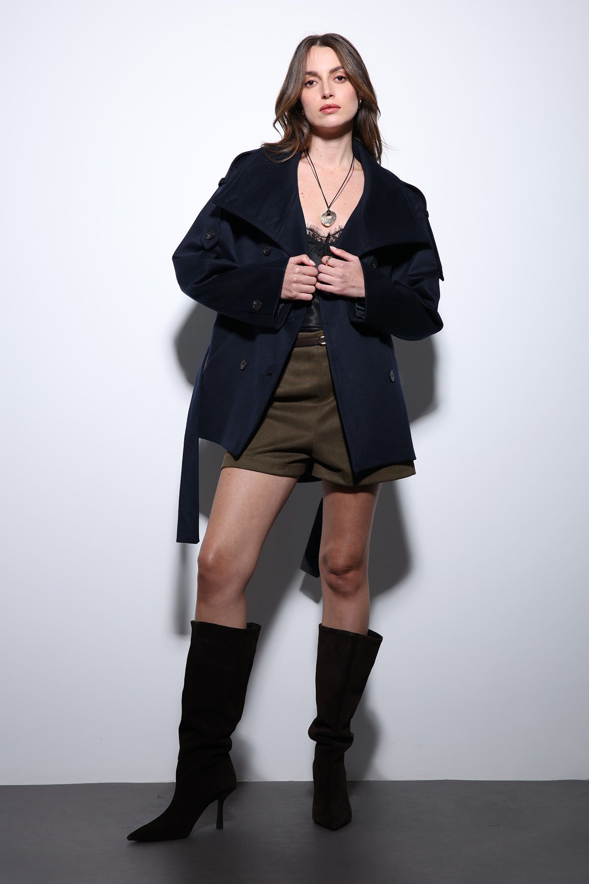Antioch Stand-Up Collar Double-Breasted Women's Coat
