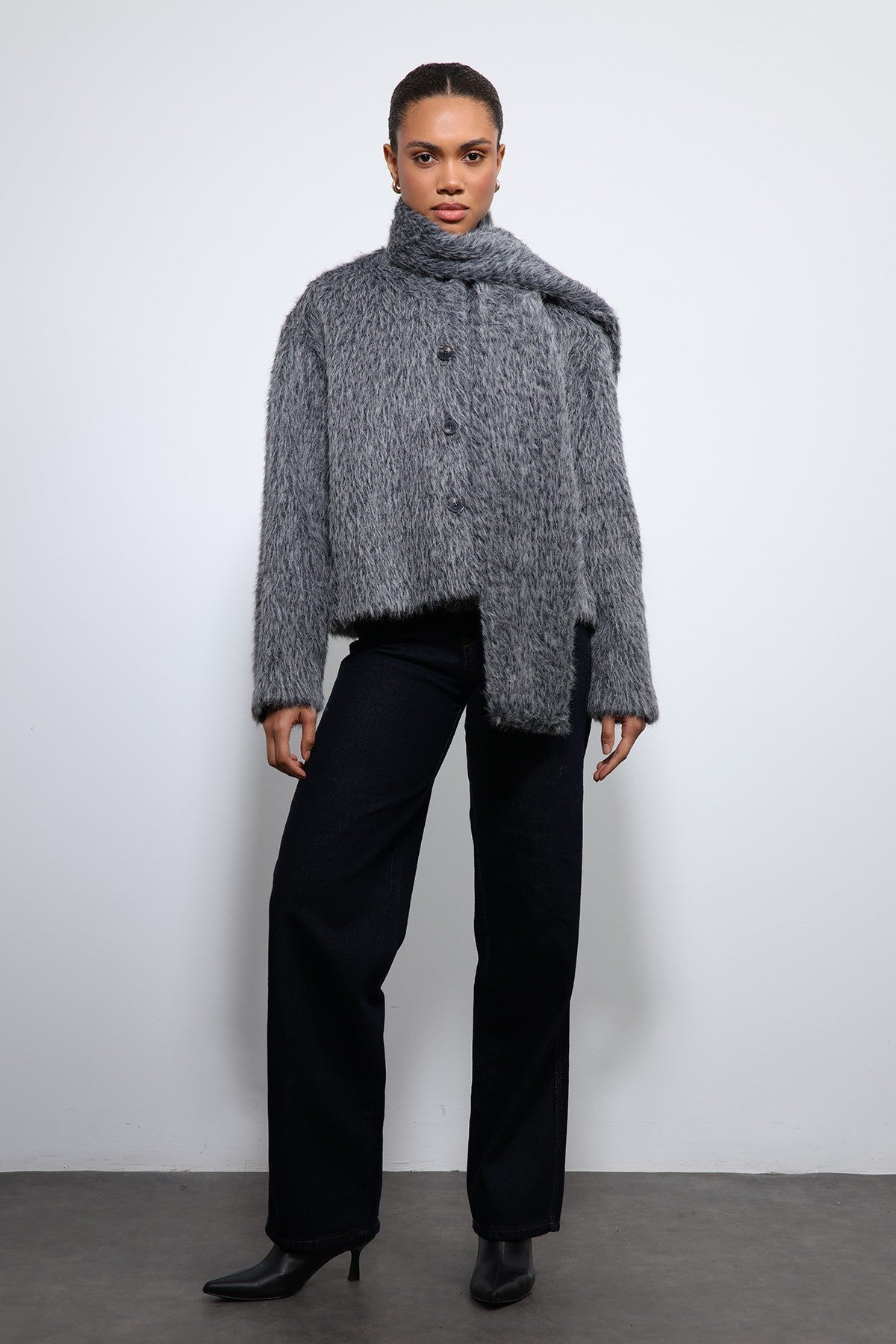 Antioch Shawl-Collar Faux Fur Coat