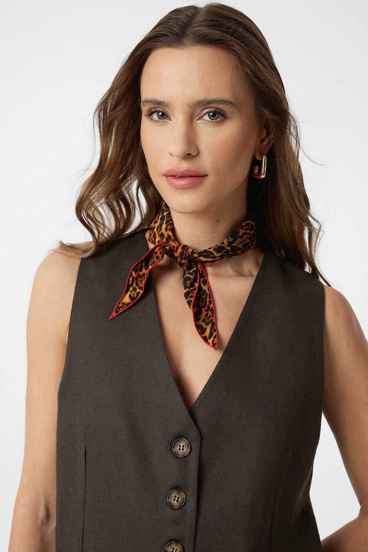 Antioch Women's Tailored Vest with Linen Blend