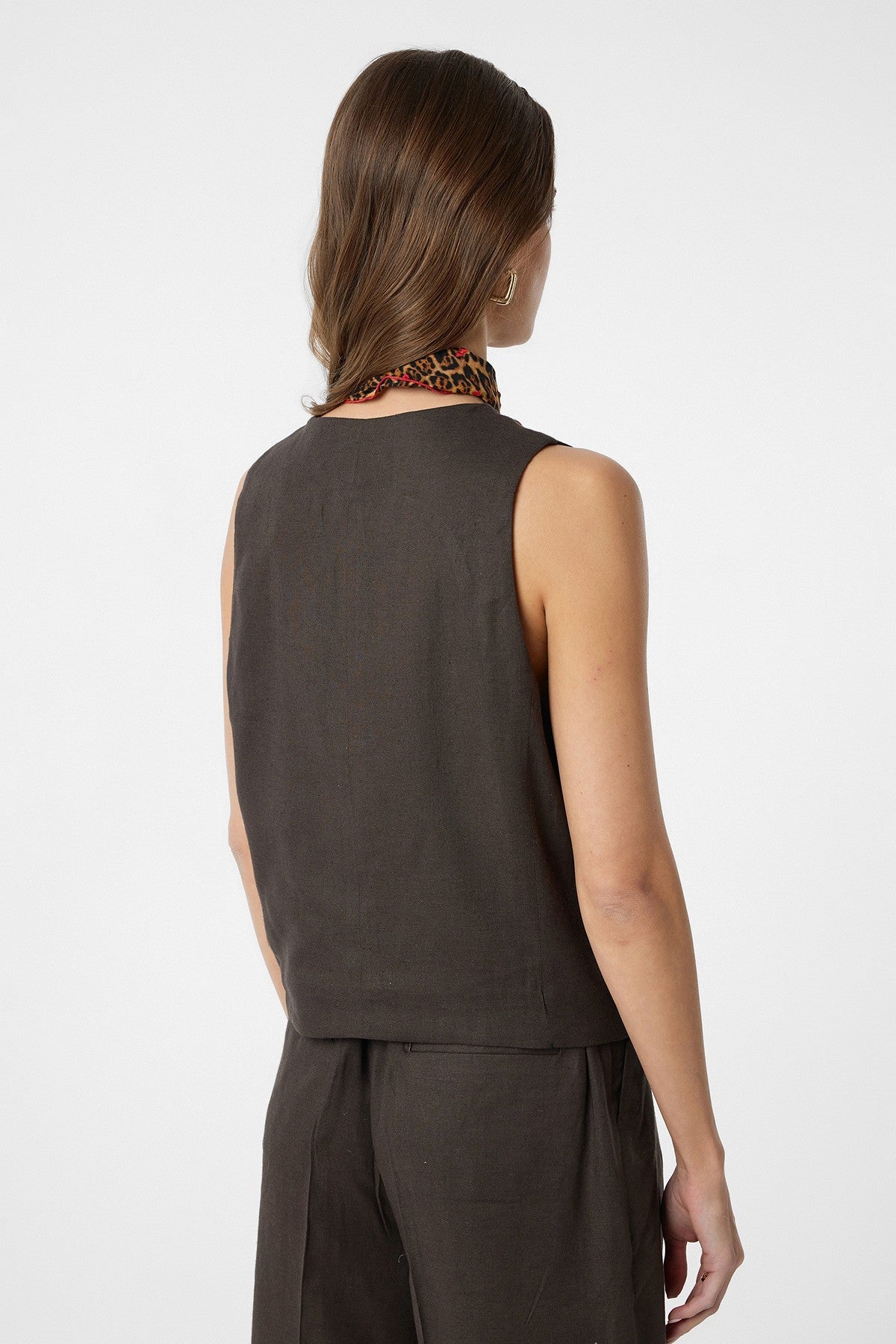 Antioch Women's Tailored Vest with Linen Blend