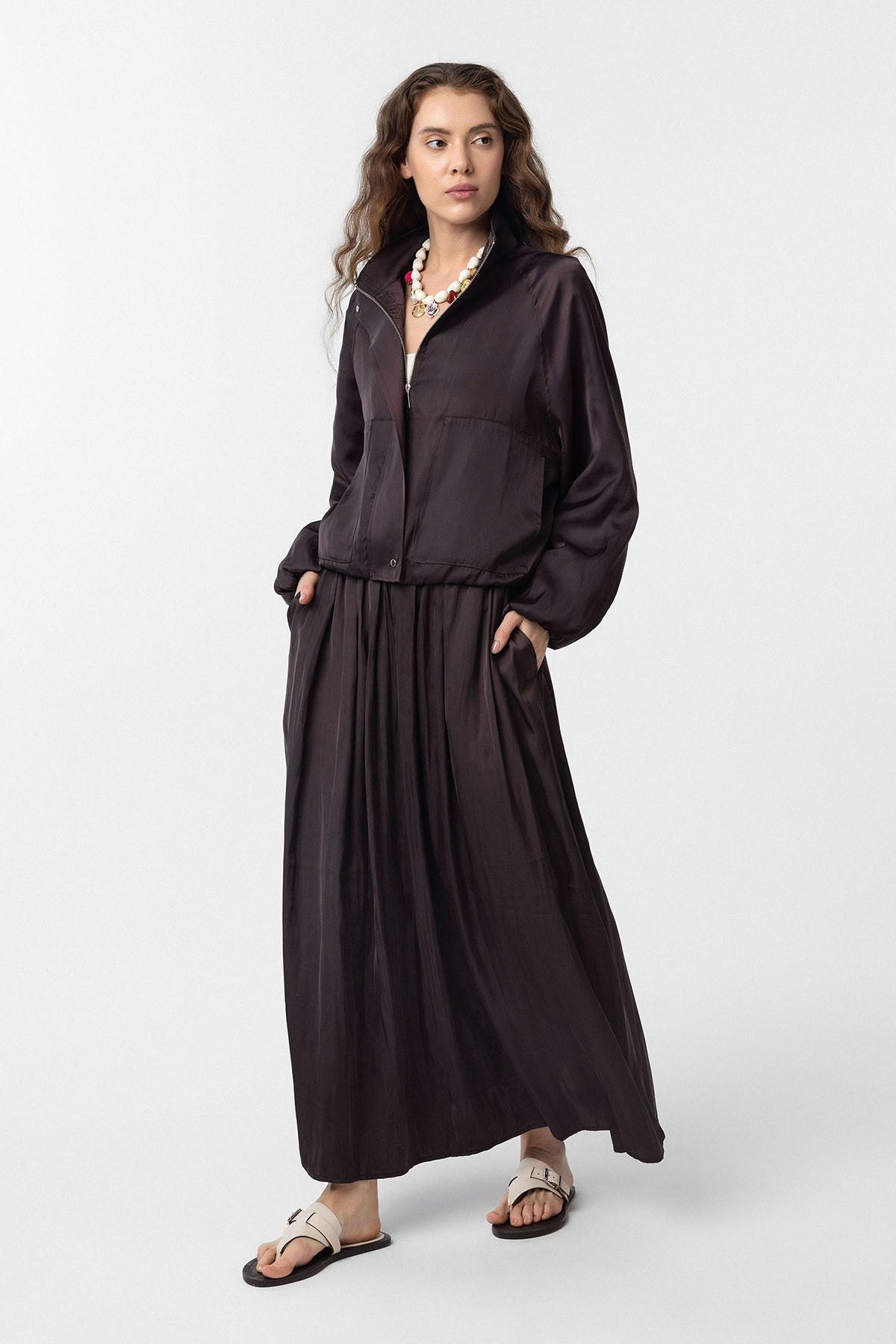 Antioch Stand-Up Collar Slim-Fit Women's Bomber Jacket