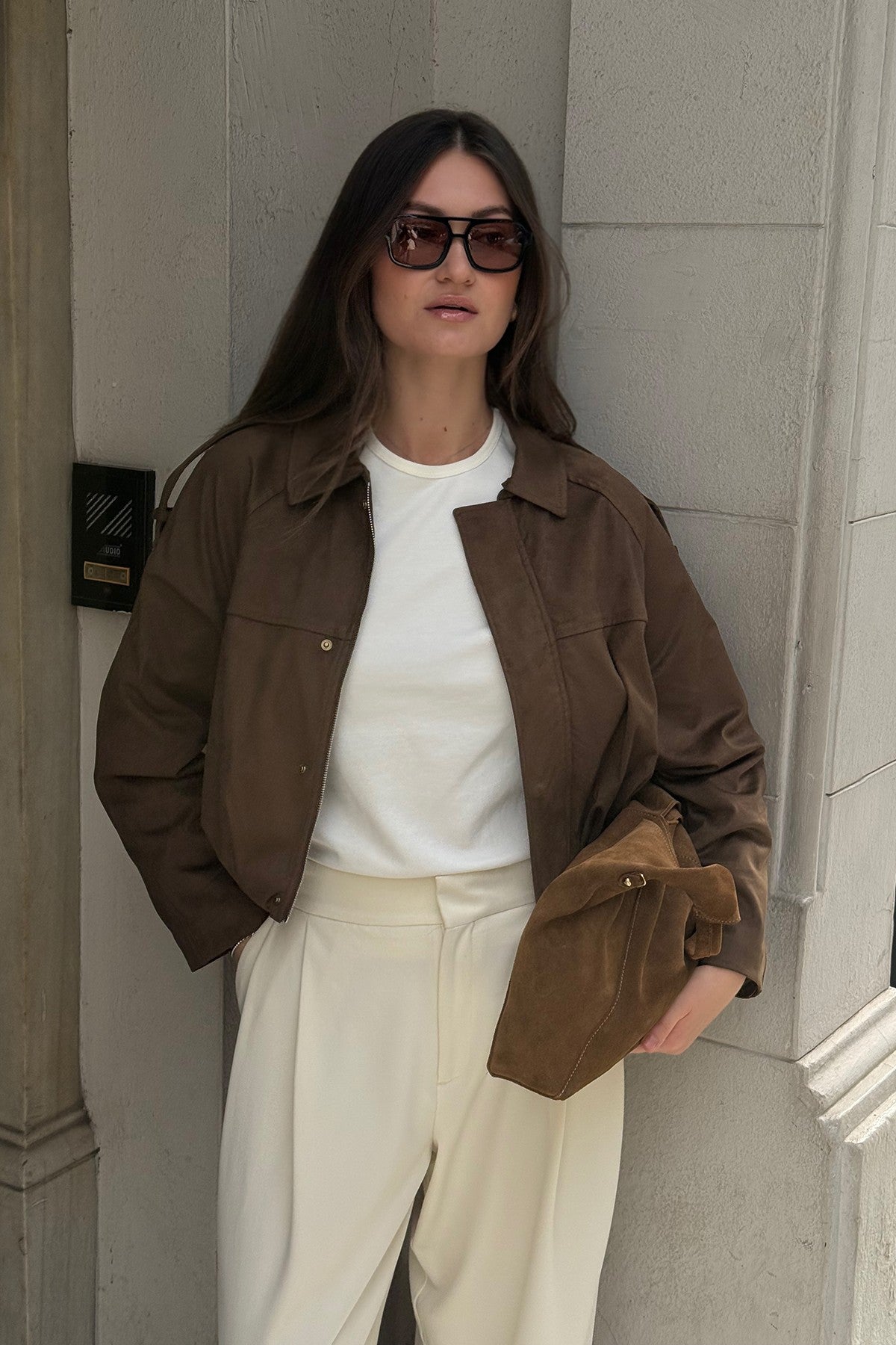 Antioch Suede-Look Women's Bomber Jacket