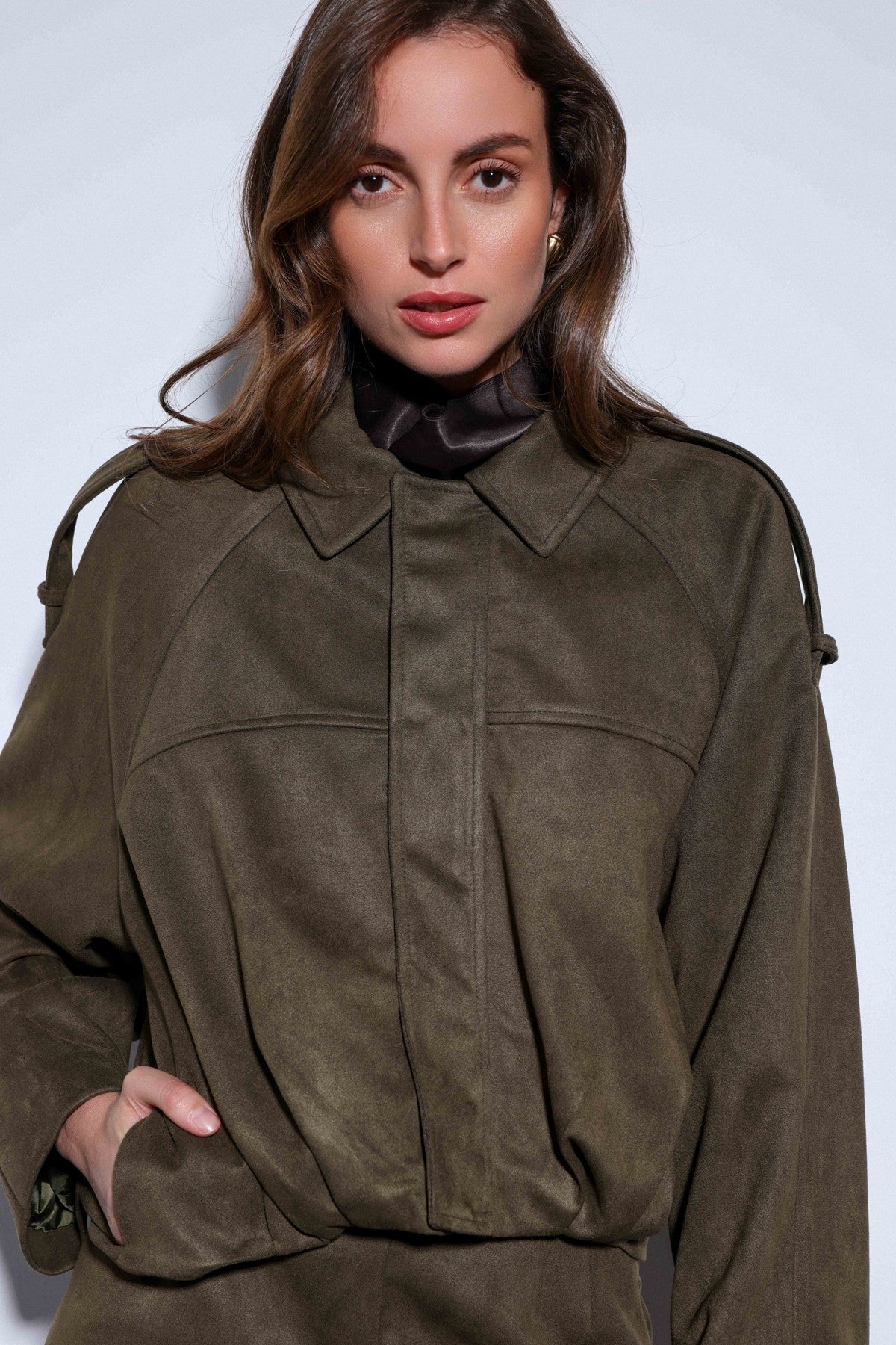 Antioch Suede-Look Women's Bomber Jacket