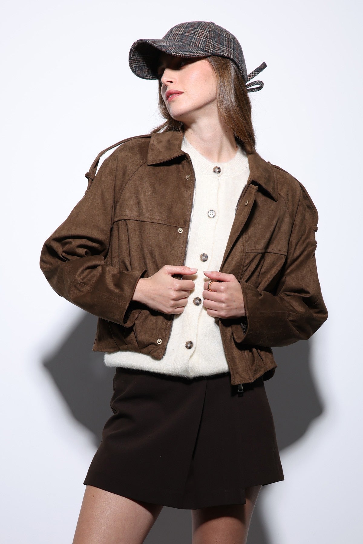 Antioch Suede-Look Women's Bomber Jacket