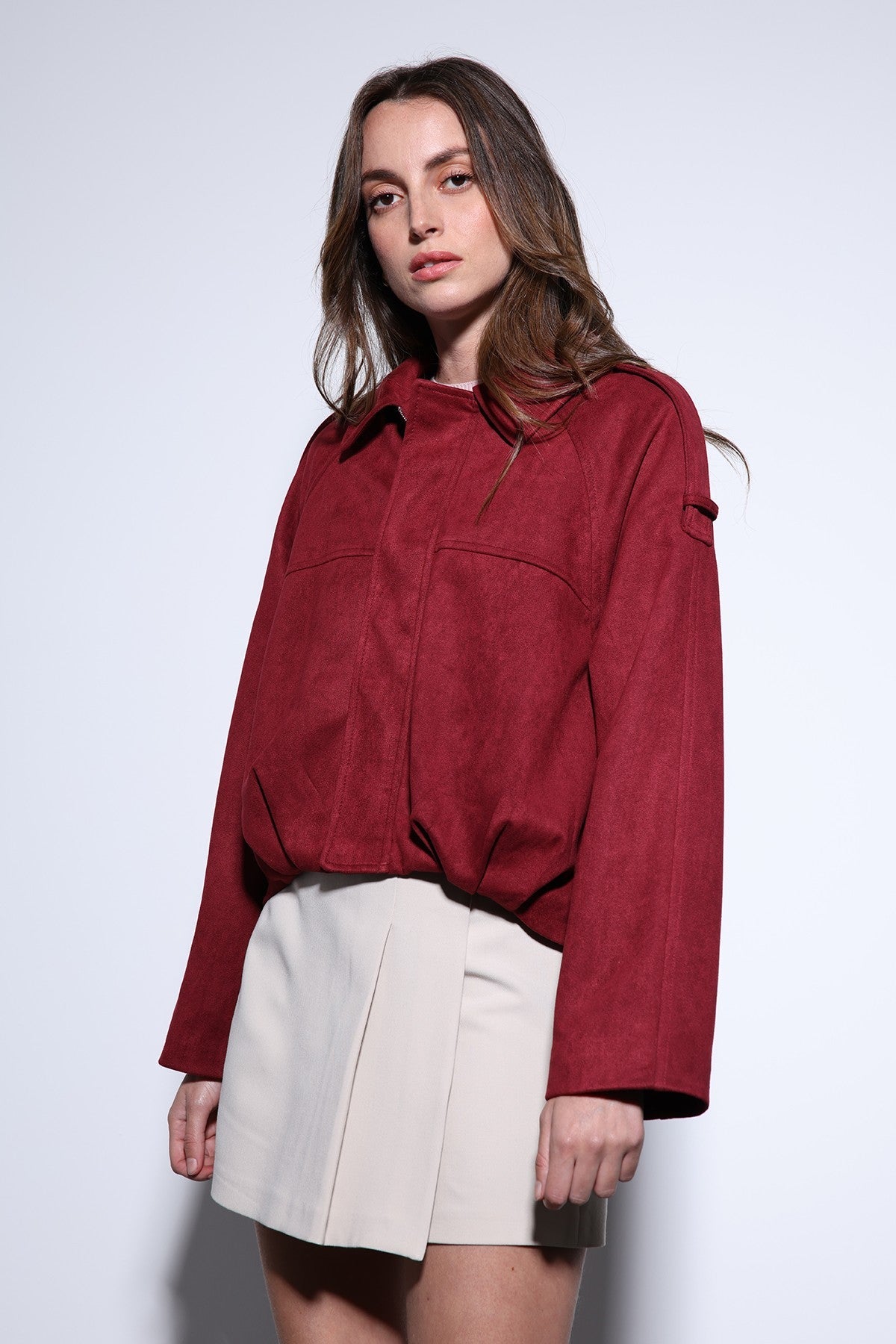 Antioch Suede-Look Women's Bomber Jacket