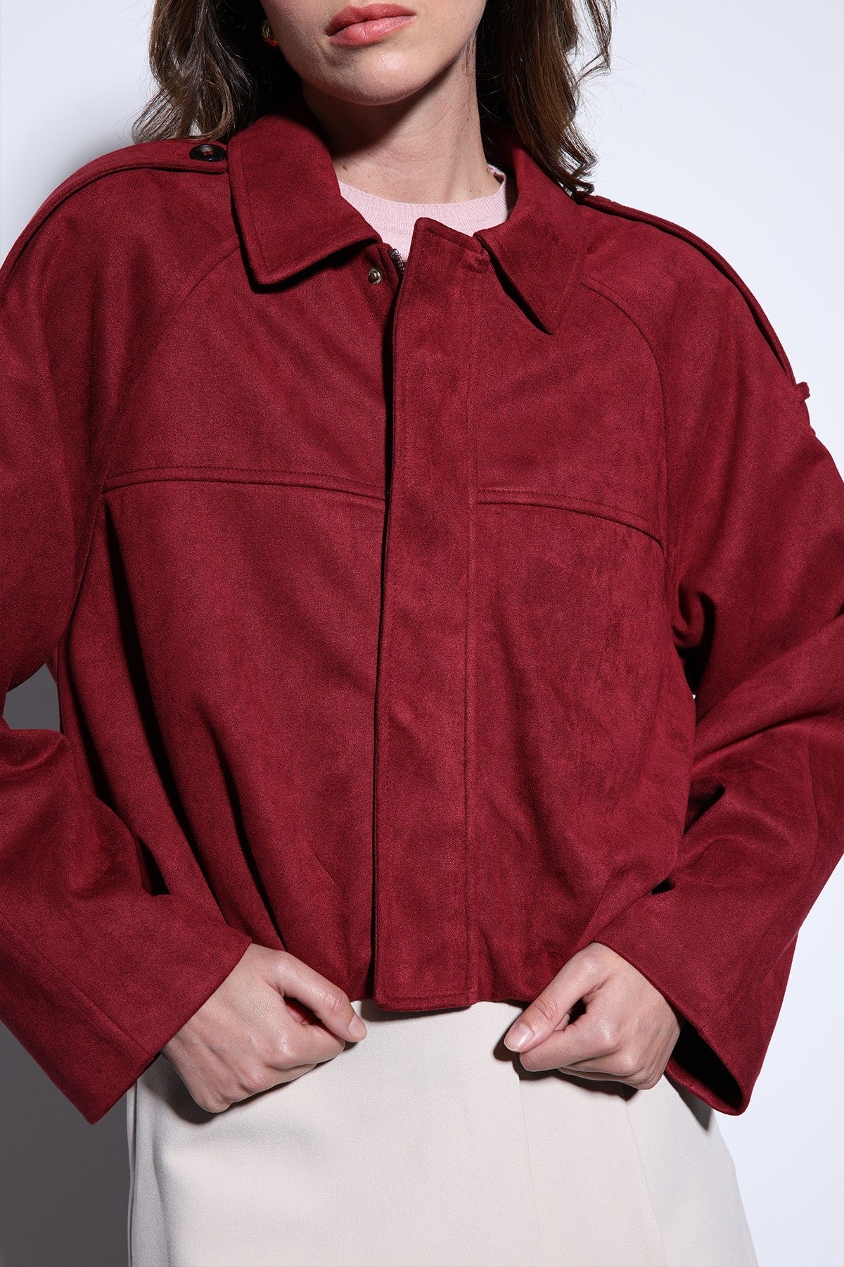 Antioch Suede-Look Women's Bomber Jacket